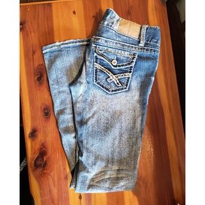 Amethyst Faded Ripped Bootcut Jeans